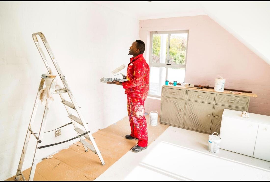 Interior painting work